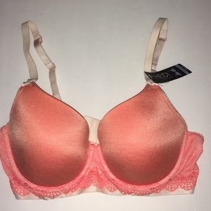 Heidi Klum Smooth Geo Lace Bra Coral 36C 36DD